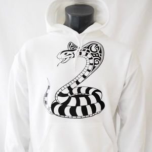 Enuf4erbody White Snake hoodie size S M L XL NEW